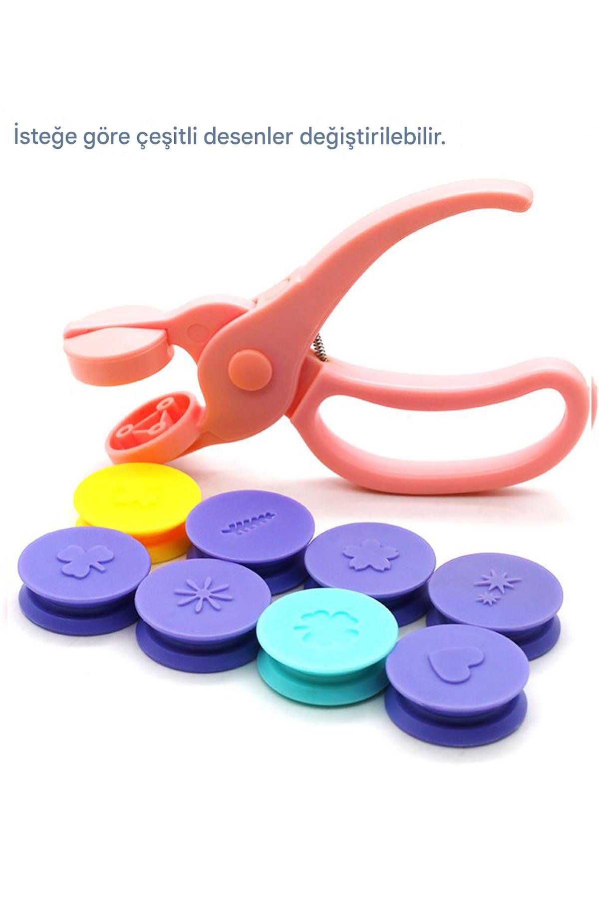 3D Kabartma Damga Makası 8 Desen Çocuk El Sanatları Anaokulu