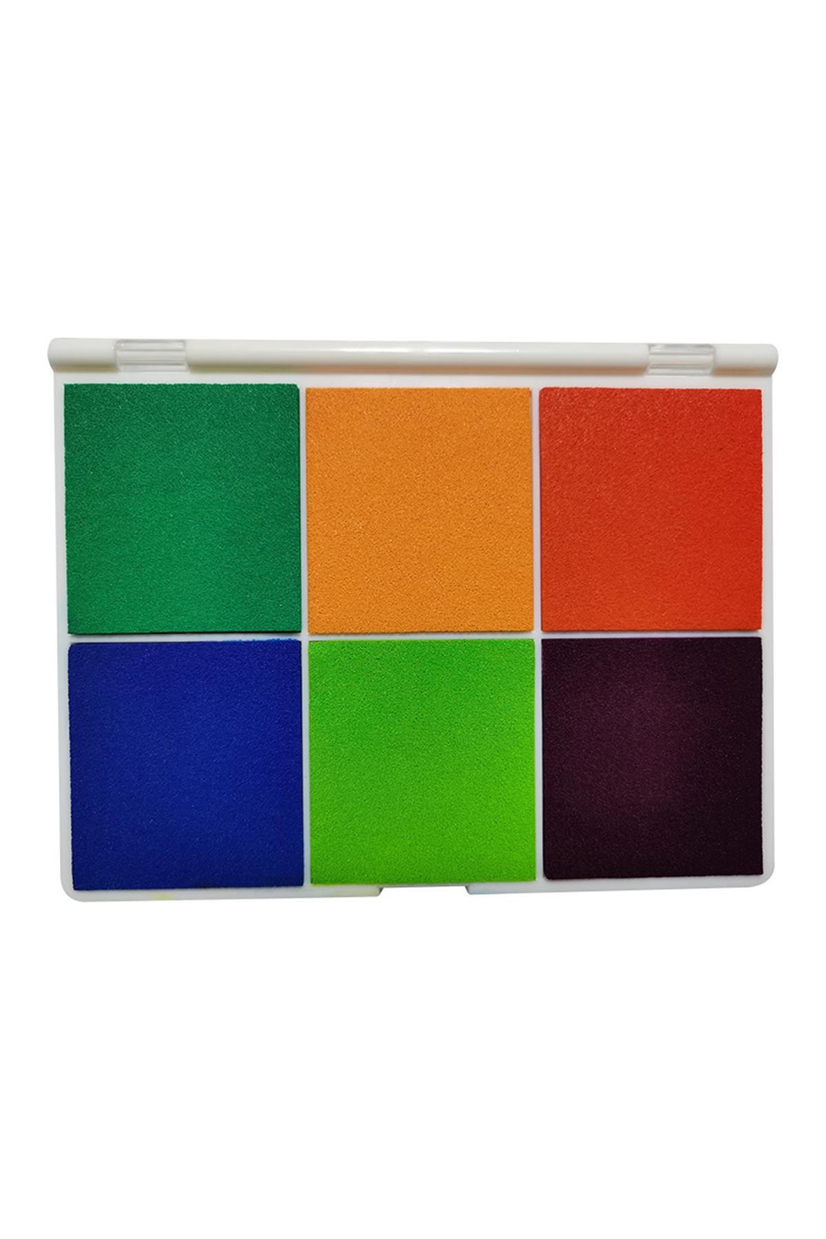 6 in 1 Arada Istampa Büyük Boy 165*127mm Çok Renkli Mürekkep Pedi