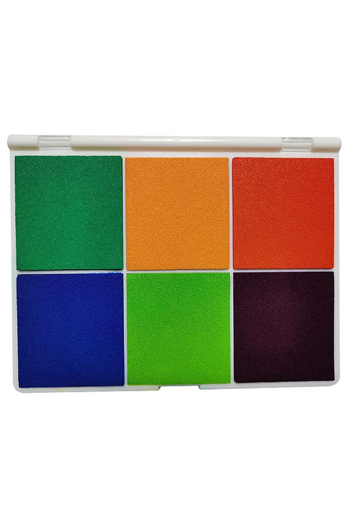 6 in 1 Arada Istampa Büyük Boy 165*127mm Çok Renkli Mürekkep Pedi