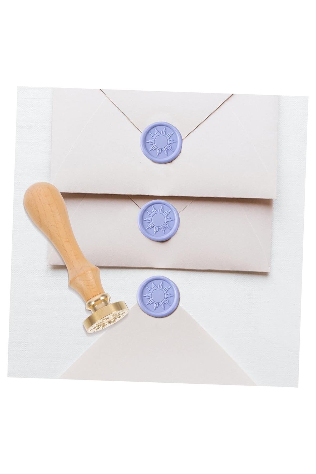 Ahşap Mum Mühür Sapı Cilalı Kayın Ağacı G15 Özel Tasarım M8 Dişli 