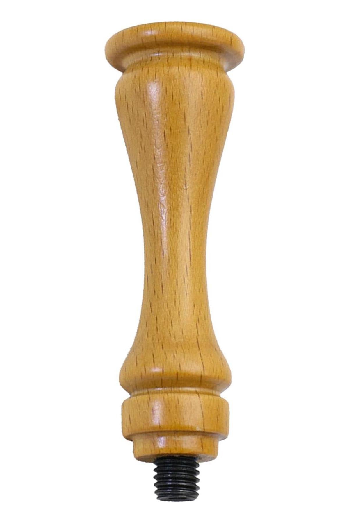 Ahşap Mum Mühür Sapı Cilalı Kayın Ağacı G14 Özel Tasarım M8 Dişli 