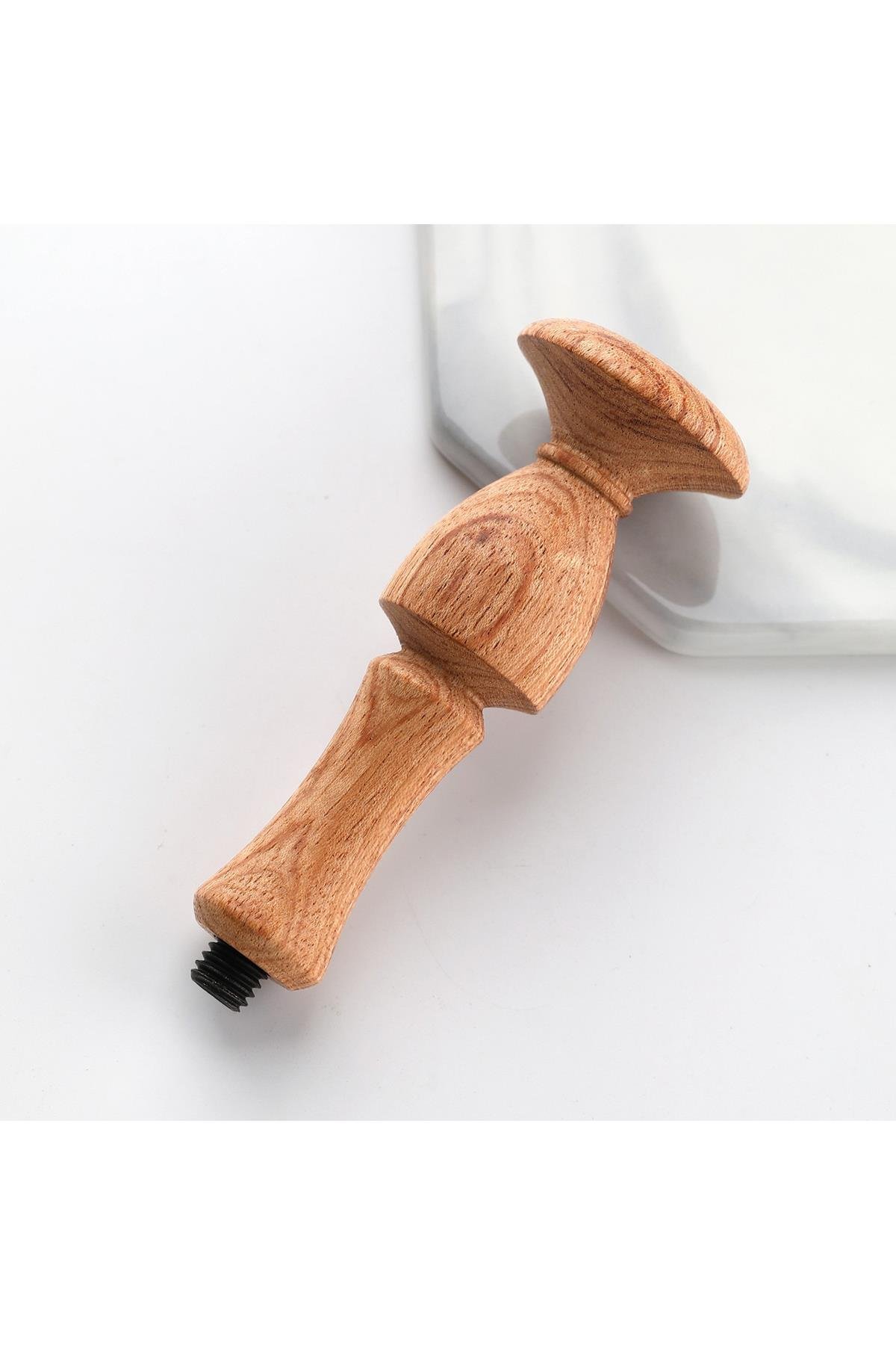 Ahşap Mum Mühür Sapı Gül Ağacı G24 Tasarımı Özel Seri M8 Dişli