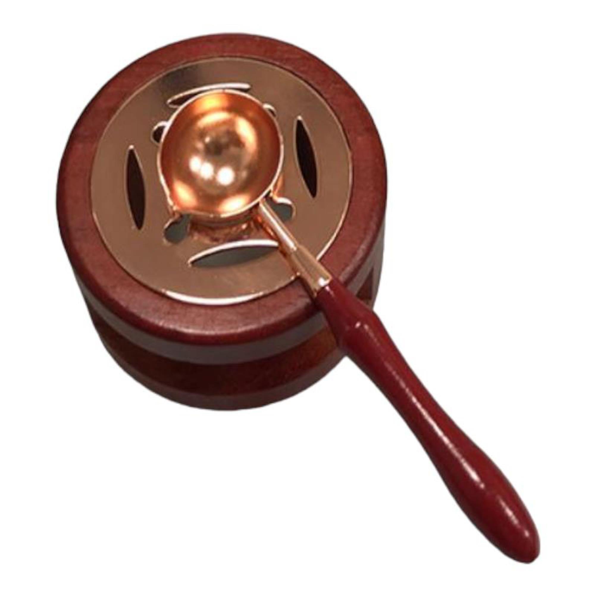 Ahşap Sap Mum Mühürü Eritme Kaşığı Paslanmaz Çelik Rose Gold
