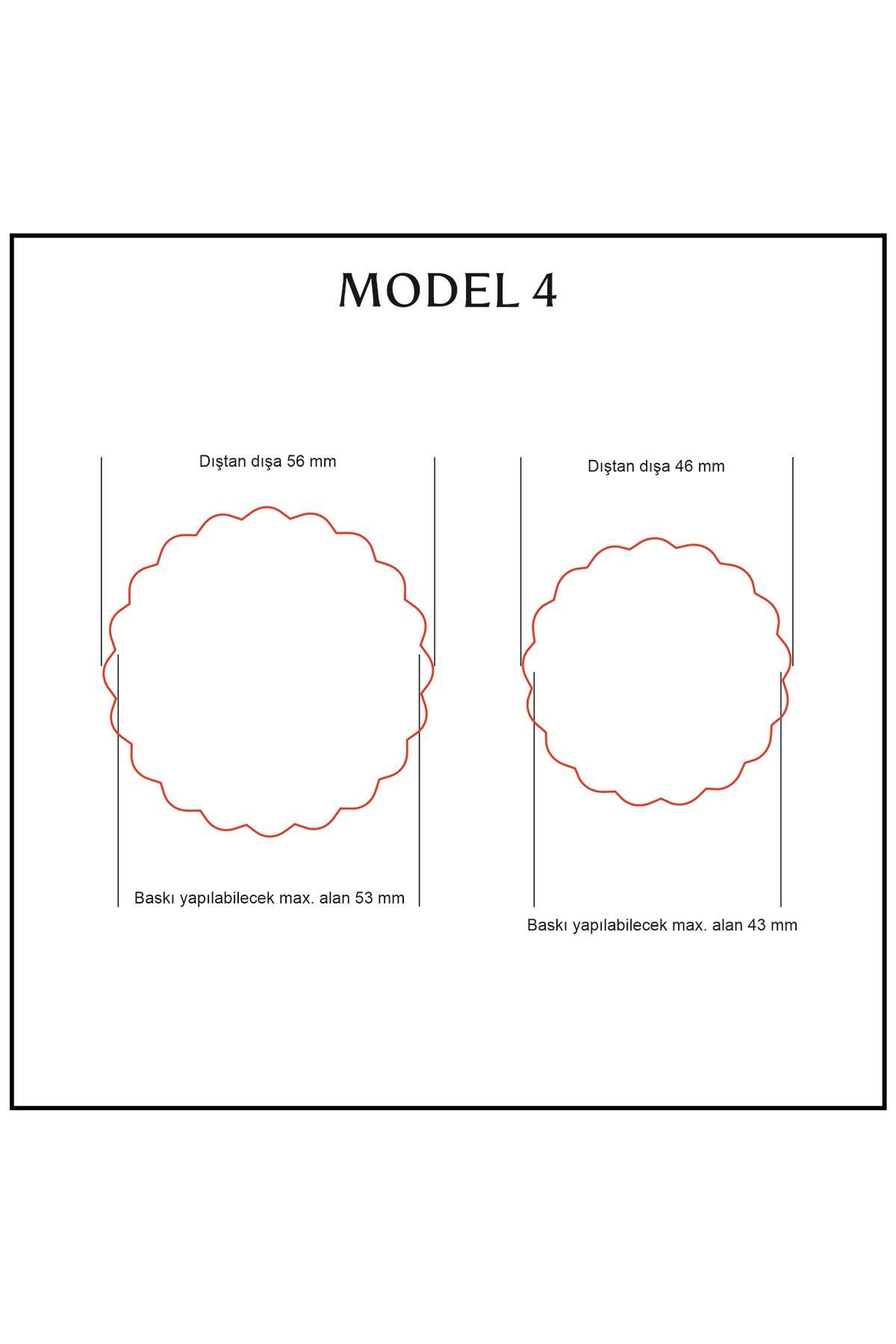 Alüminyum Kendinden Yapışkanlı Soğuk Mühür Etiketi 50 Adet Model 4