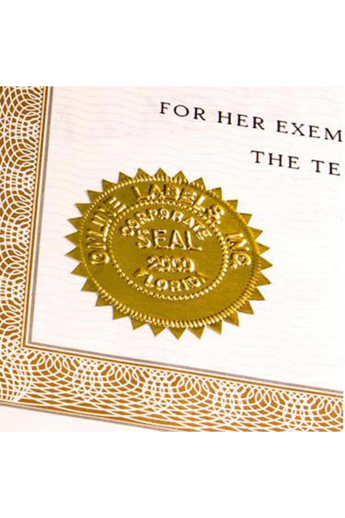 Alüminyum Kendinden Yapışkanlı Soğuk Mühür Etiketi 50 Adet Model 5