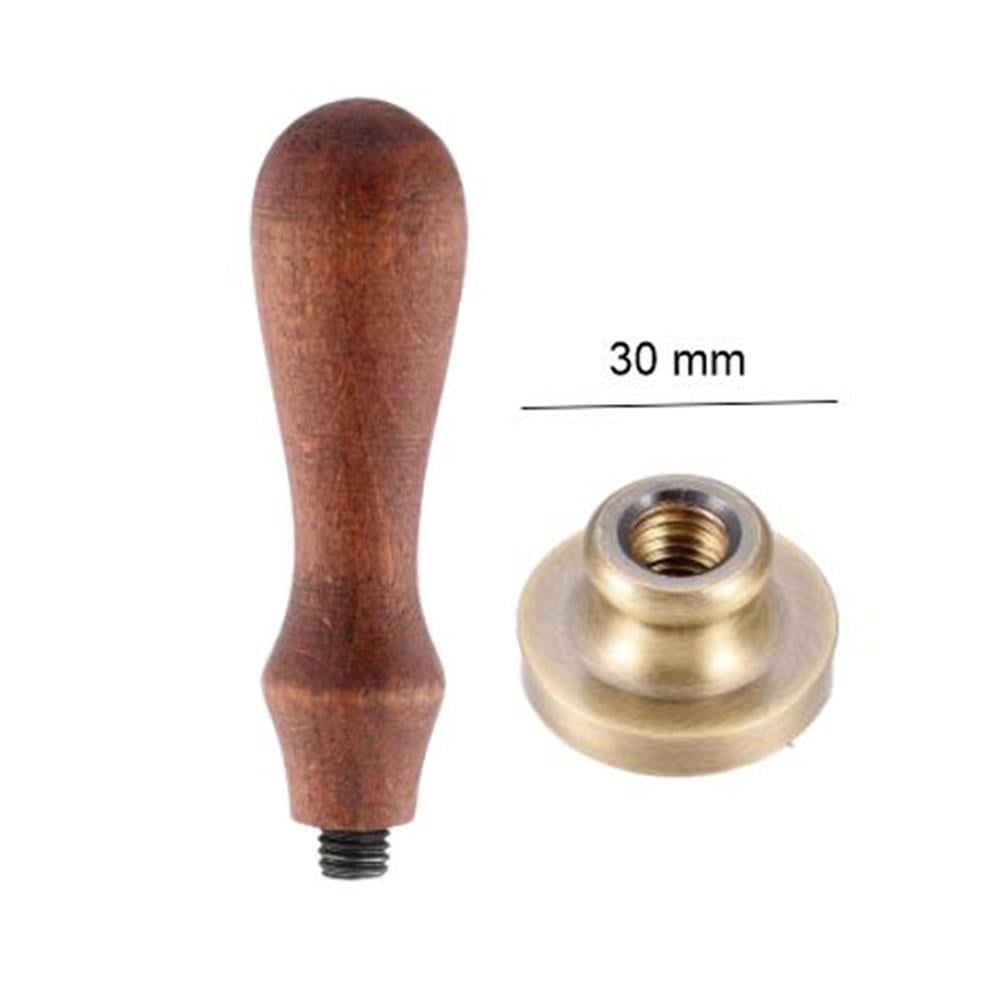 Boş Mum Mühür Bronz Damga Kafası Yuvarlak 30mm Bronz