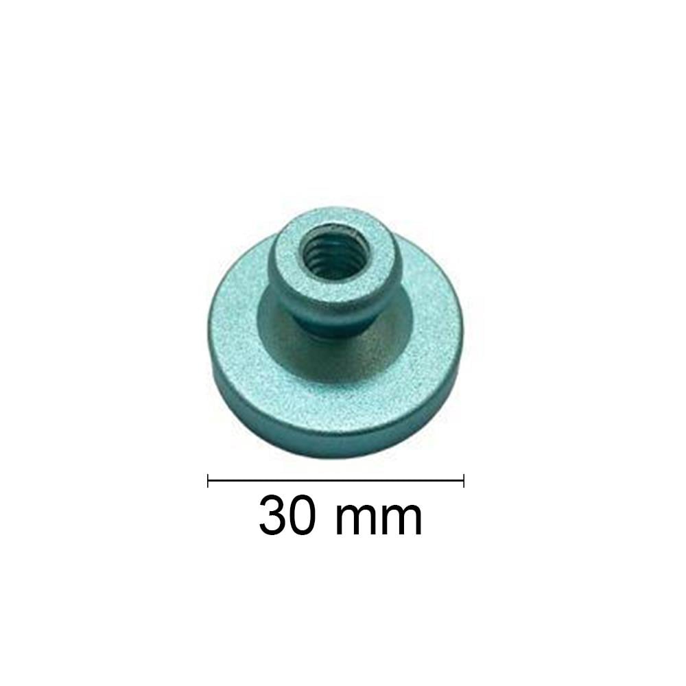 Boş Mum Mühür Pirinç Başlığı Alüminyum Turkuaz Eloksal Kafa 30 mm 