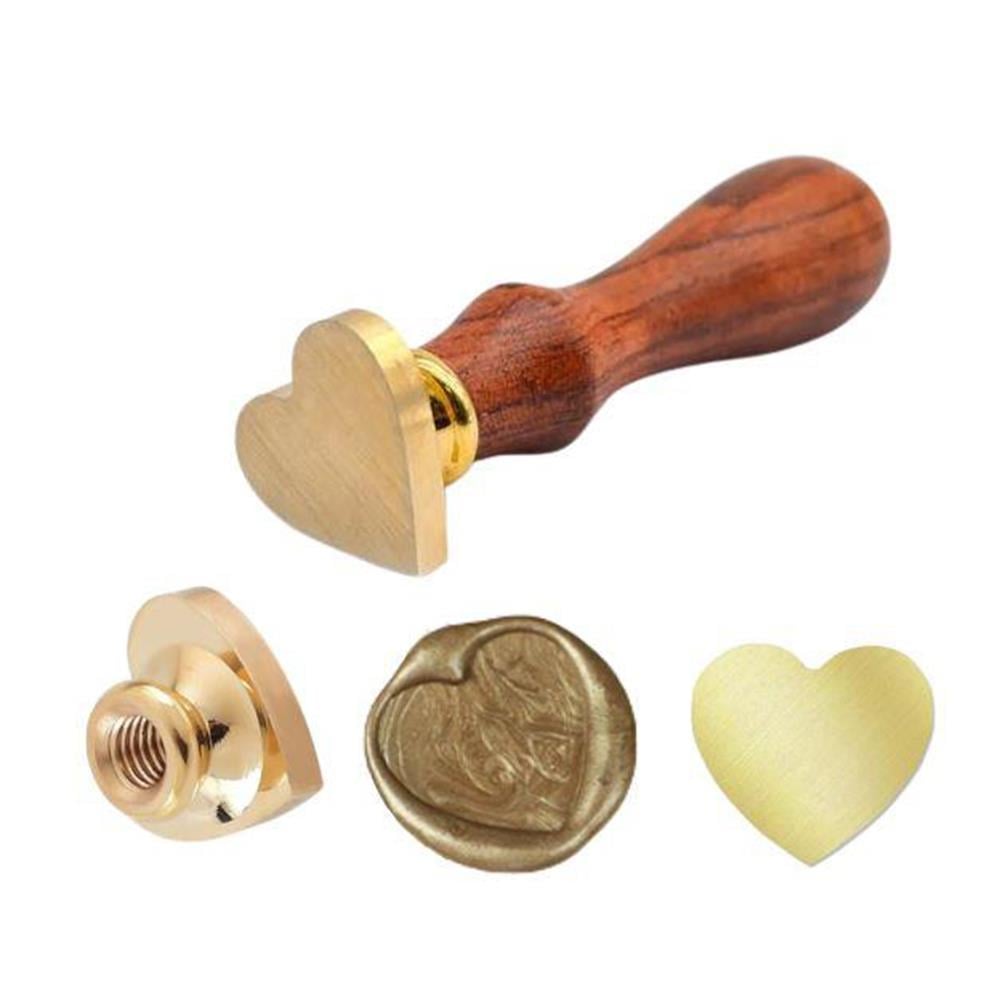 Boş Mum Mühür Pirinç Başlığı Kalp 25x22