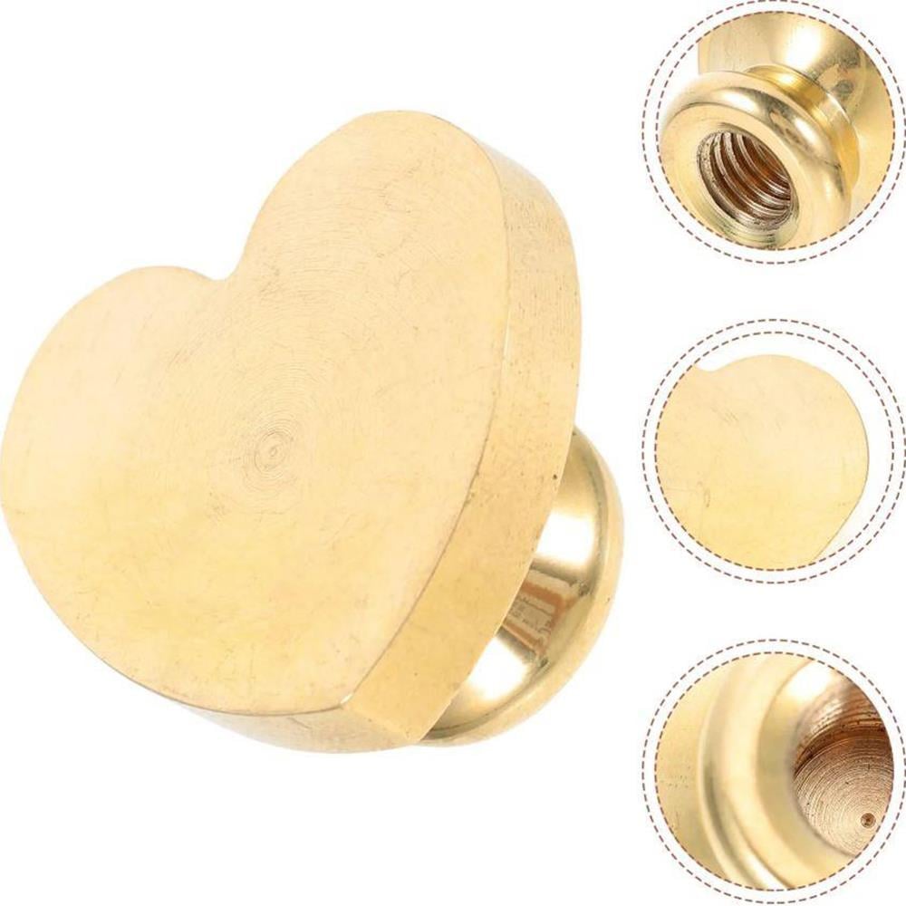 Boş Mum Mühür Pirinç Damga Başlığı Kalp Şekilli 25x25mm