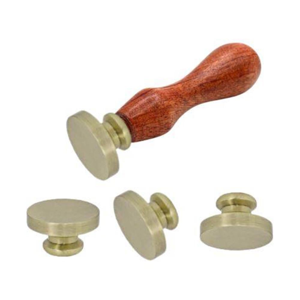 Boş Mum Mühür Pirinç Damga Başlığı Yuvarlak 25mm Bronz