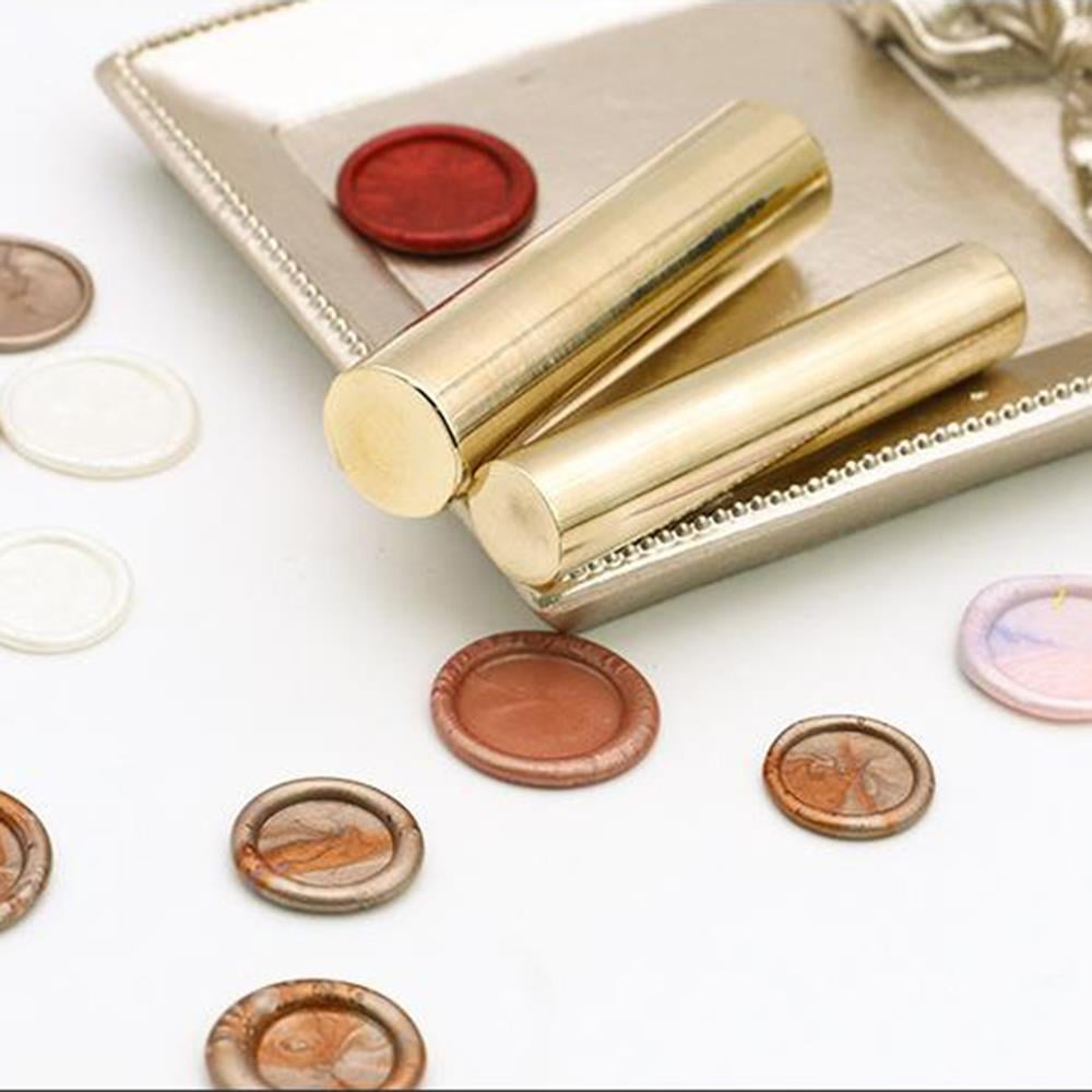 Boş Mum Mühür Pirinç Damga Başlığı Yuvarlak 12x60 mm