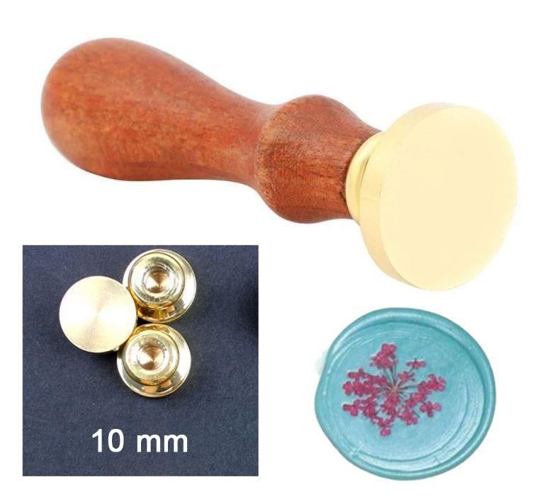 Boş Mum Mühür Pirinç Damga Başlığı Yuvarlak 10 mm 
