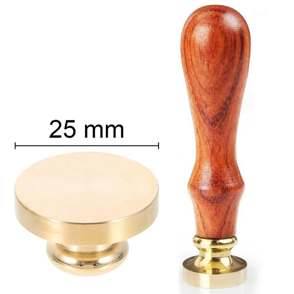 Boş Mum Mühür Pirinç Damga Başlığı Yuvarlak 25 mm