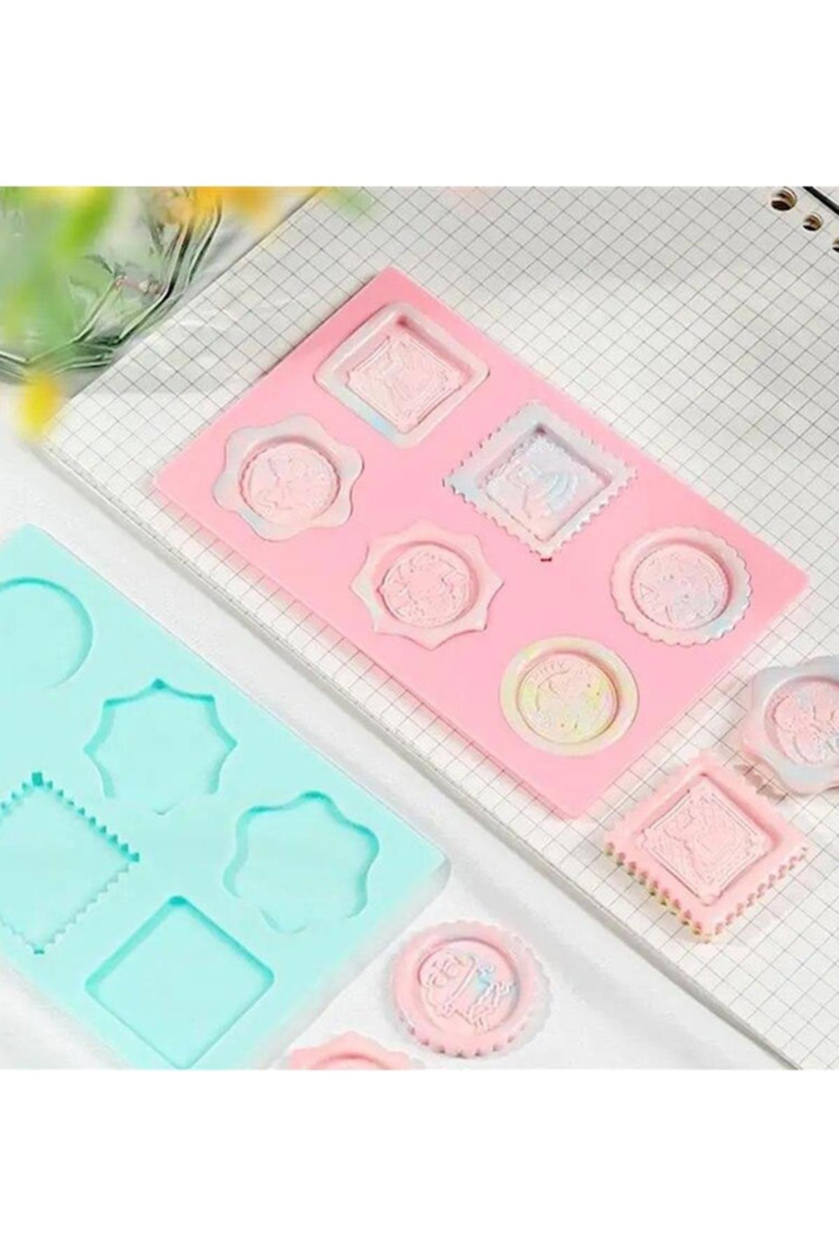 Davetiye Mühür Mumu Silikon Dikdörtgen Kalıp 6 Farklı Model