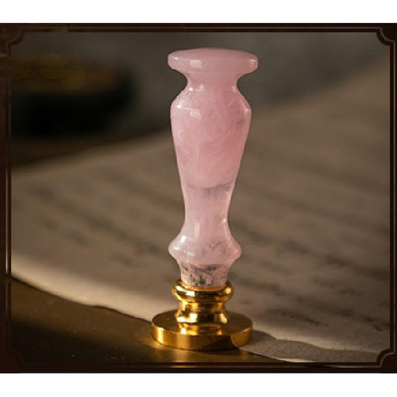 Davetiye Mum Mühürü Uygulama Seti El Yapımı Akrilik Pembe Renk