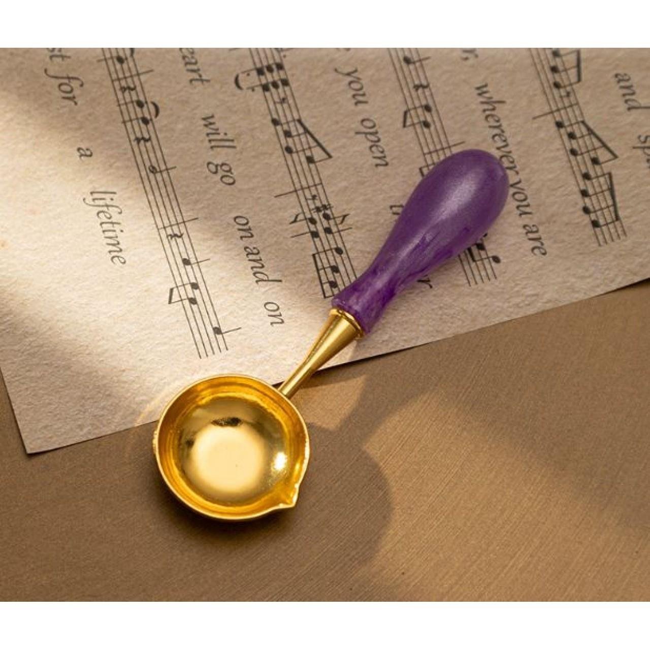 Davetiye Mum Mühürü Uygulama Seti El Yapımı Akrilik Mor Renk