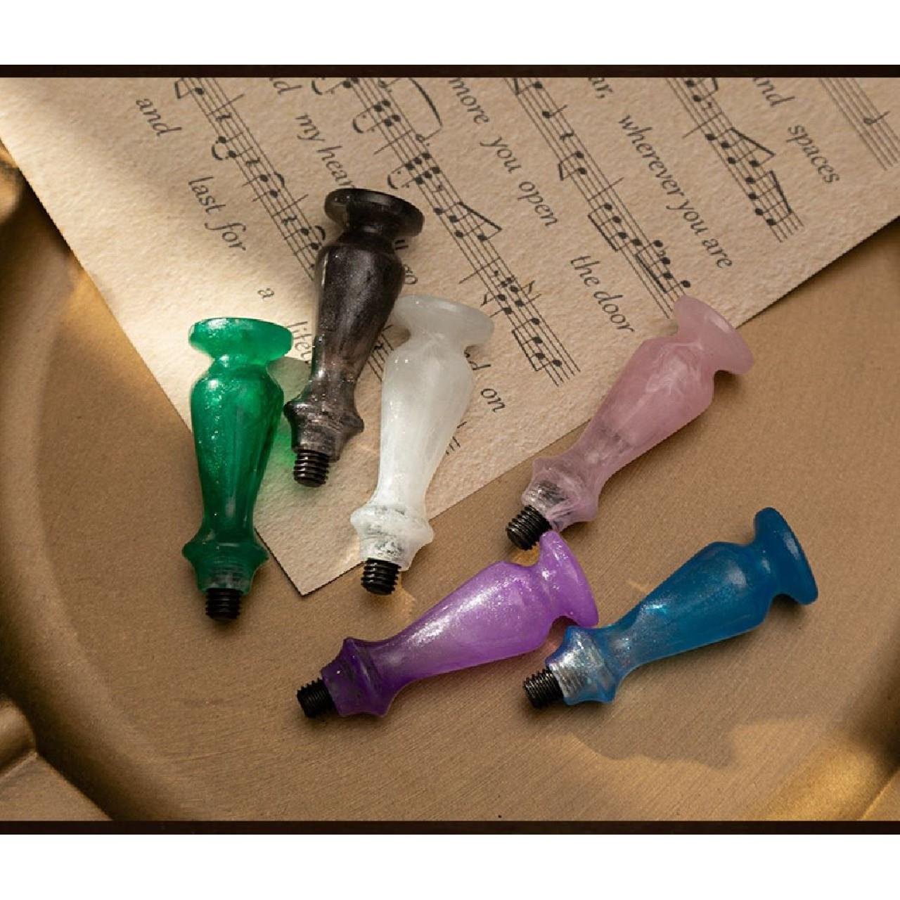 Davetiye Mum Mühürü Uygulama Seti El Yapımı Akrilik Pembe Renk