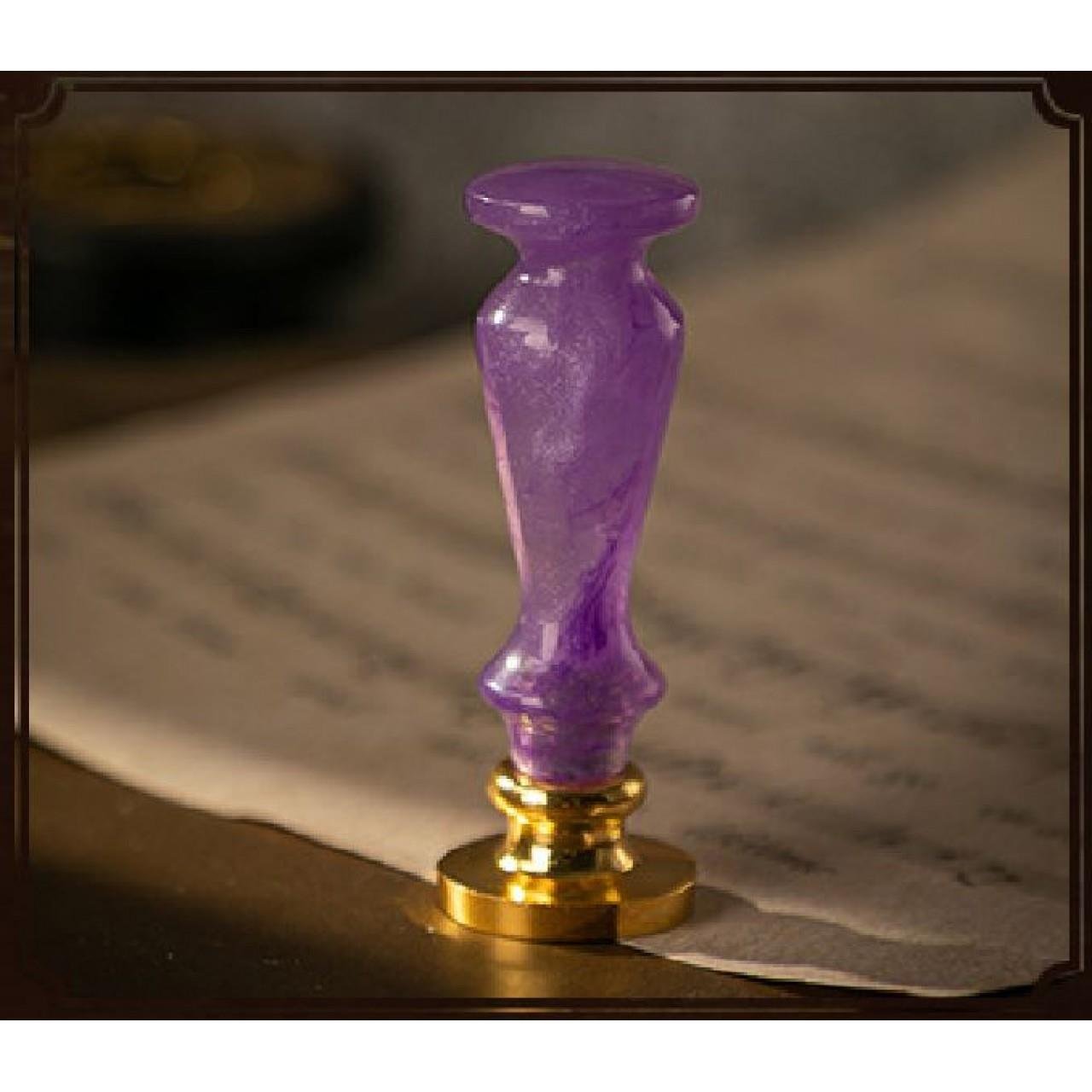 Davetiye Mum Mühürü Uygulama Seti El Yapımı Akrilik Mor Renk