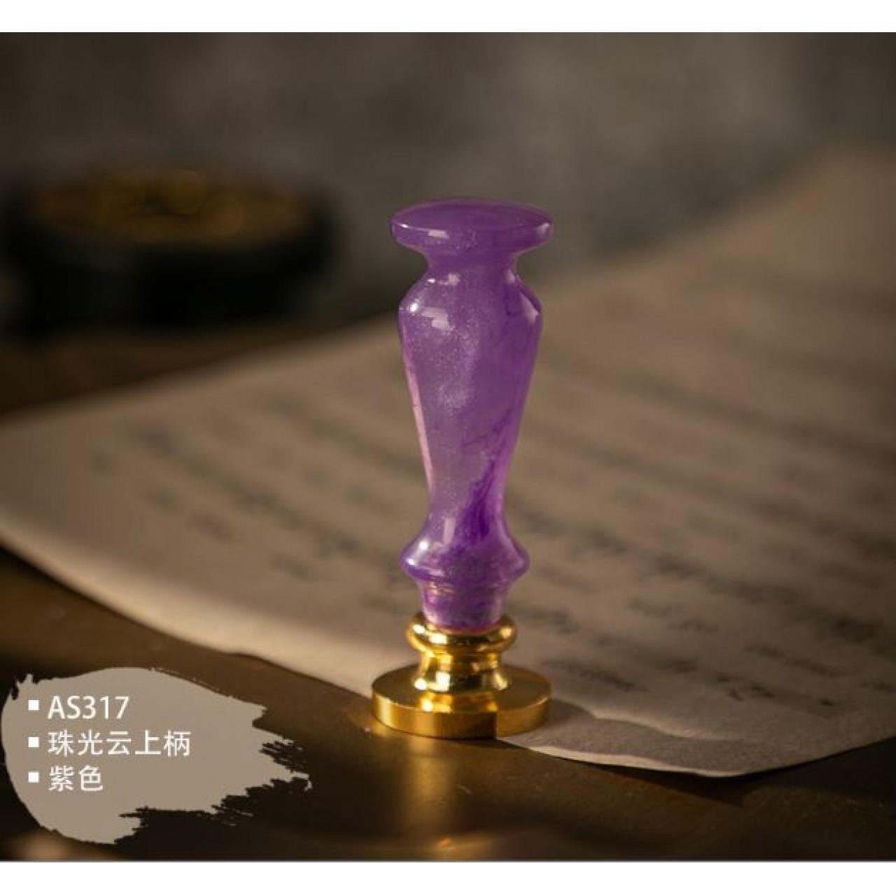 Davetiye Mum Mühürü Uygulama Seti El Yapımı Akrilik Mor Renk