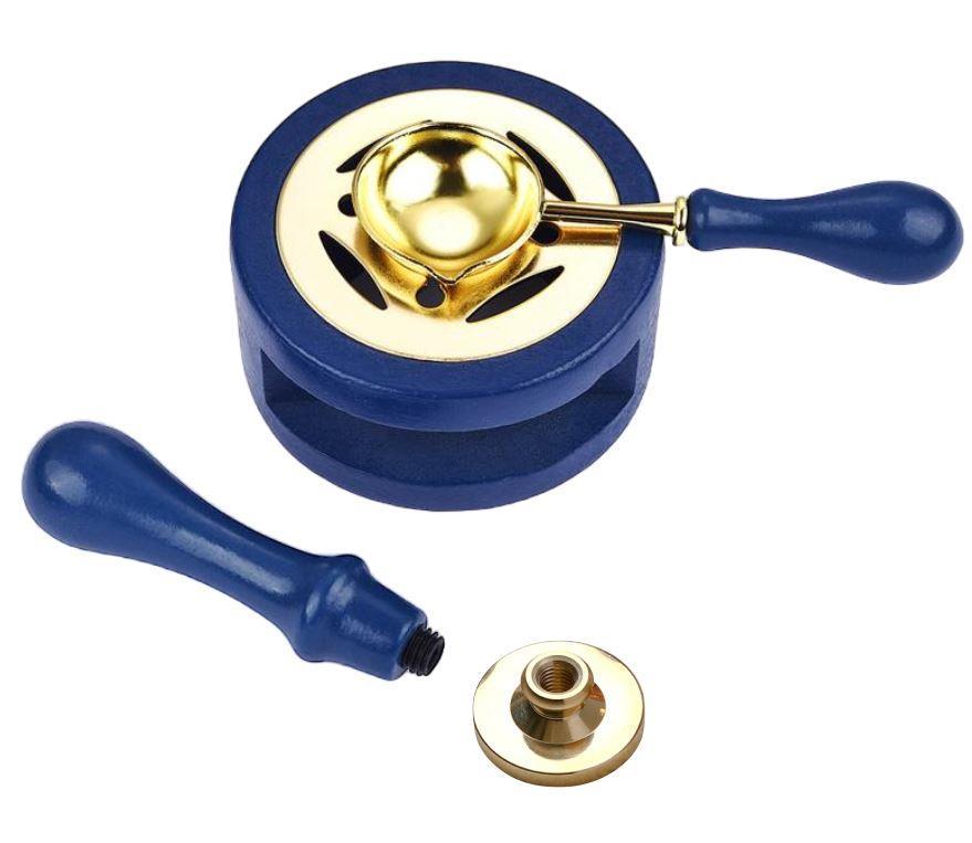 Davetiye Mum Mühürü Uygulama Seti Lacivert Rengi