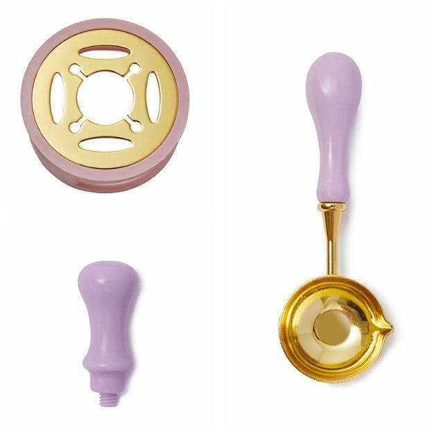 Davetiye Mum Mühürü Uygulama Seti Lavanta Rengi