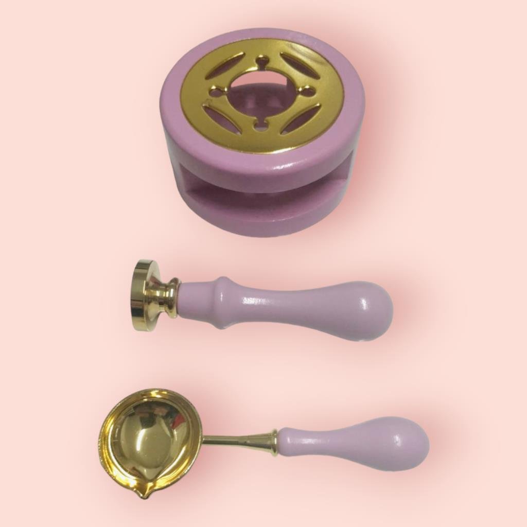 Davetiye Mum Mühürü Uygulama Seti Leylak Rengi