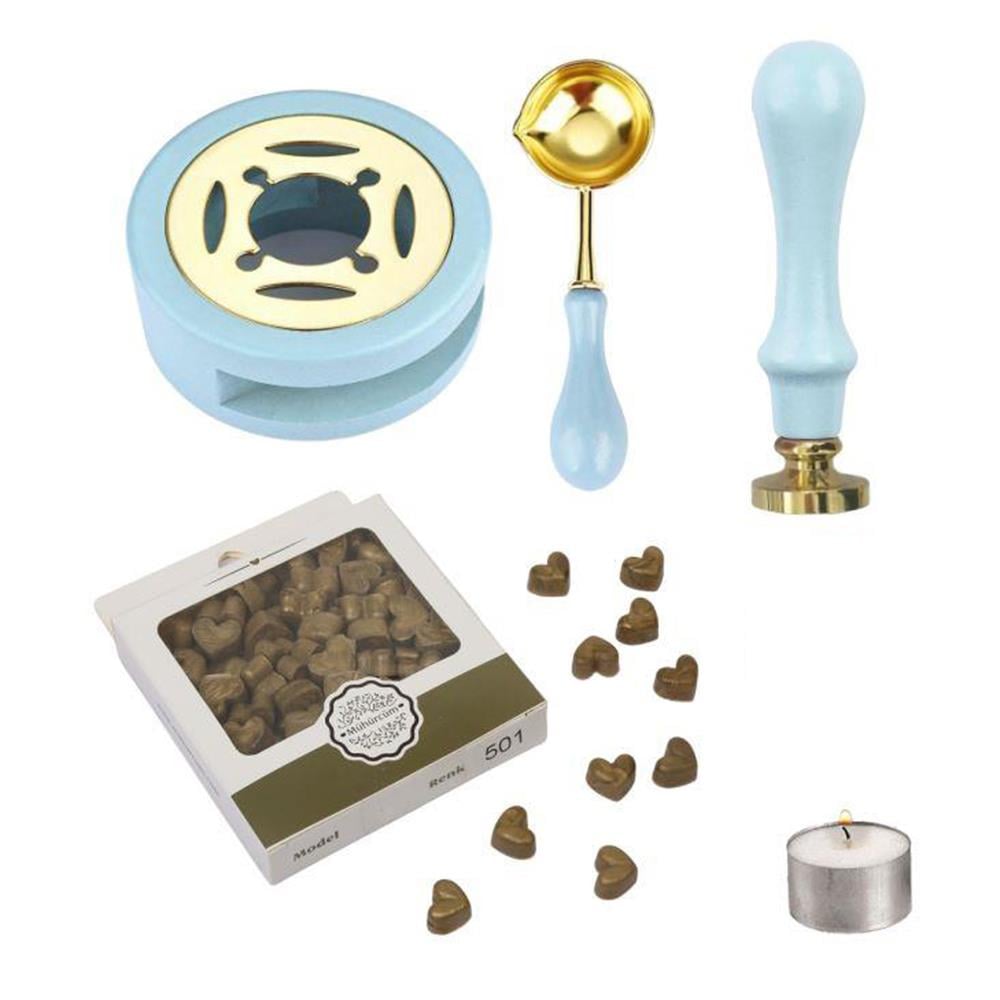 Davetiye Mum Mühürü Uygulama Seti Mavi Rengi