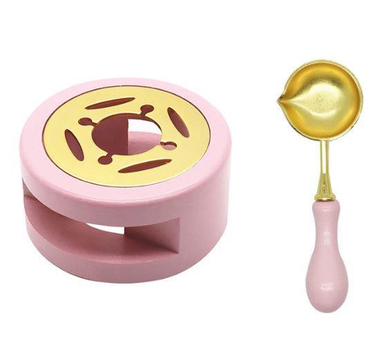 Davetiye Mum Mühürü Uygulama Seti Pembe Rengi