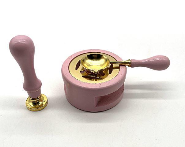 Davetiye Mum Mühürü Uygulama Seti Pembe Rengi