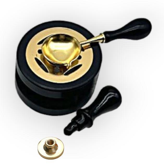 Davetiye Mum Mühürü Uygulama Seti Siyah Rengi