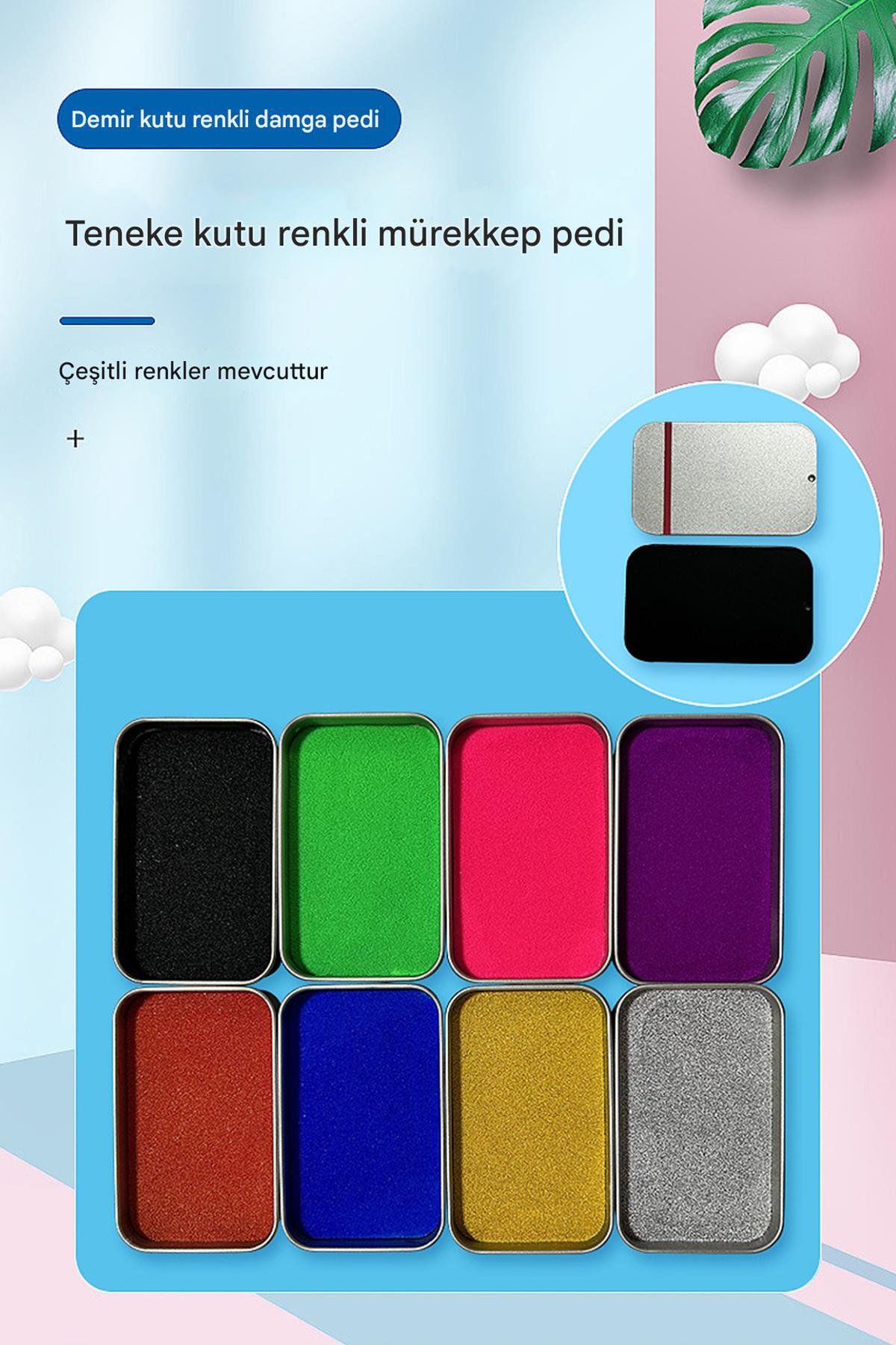 Gold Mürekkepli Baskı Pedi Istampa Ofis Boyu 75mm x 46mm  Su Bazlı  