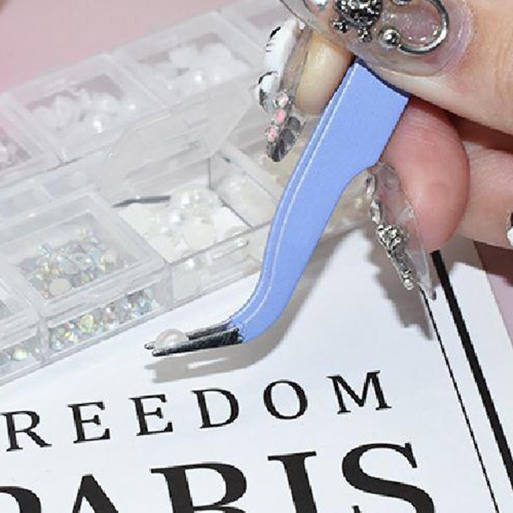 İkili Cımbız Seti Paslanmaz Çelik 5 Renk Düz ve Kavisli Model