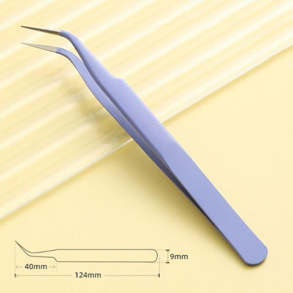 İkili Cımbız Seti Paslanmaz Çelik 5 Renk Düz ve Kavisli Model