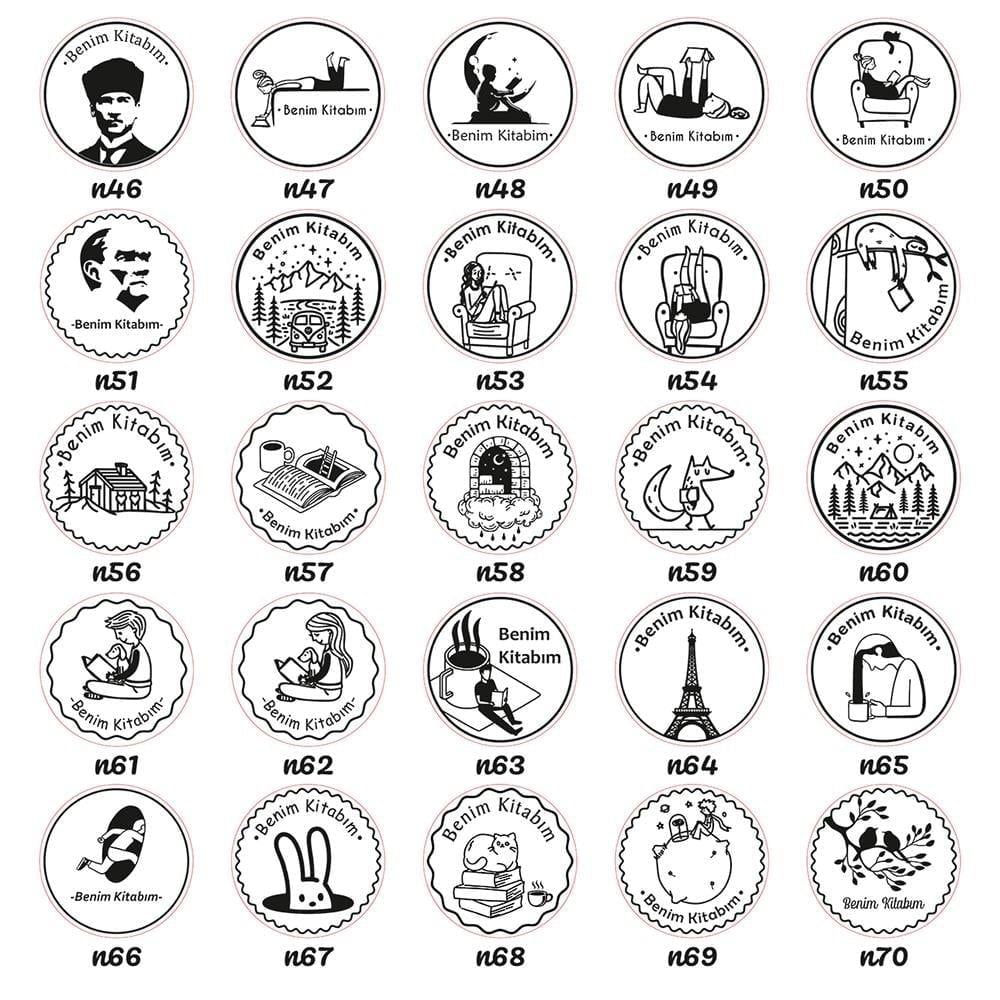 Kayın Ağacı Ahşap Mühür 50mm Çap Cilalı Yüzey Istampa Hediyeli