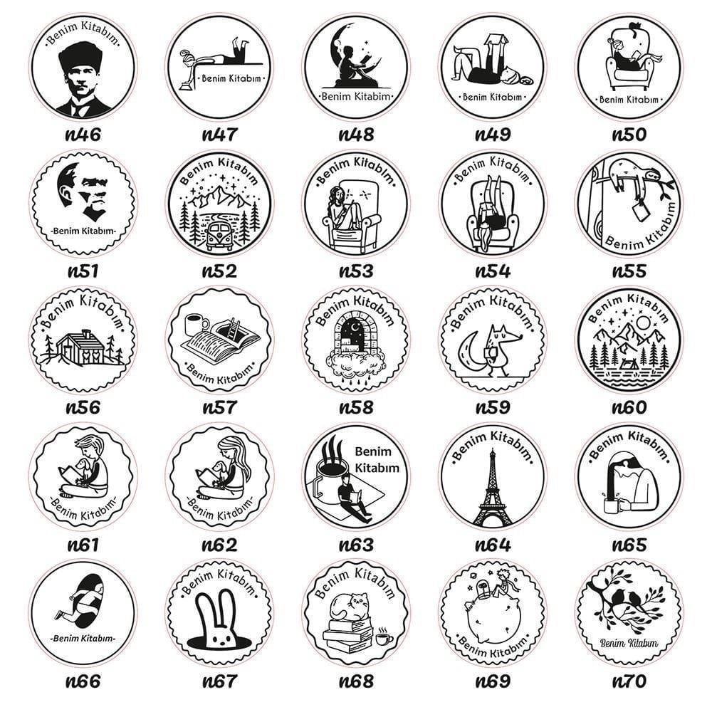 Kayın Ağacı Ahşap Mühür 50mm Çap Cilalı Yüzey Istampa Hediyeli