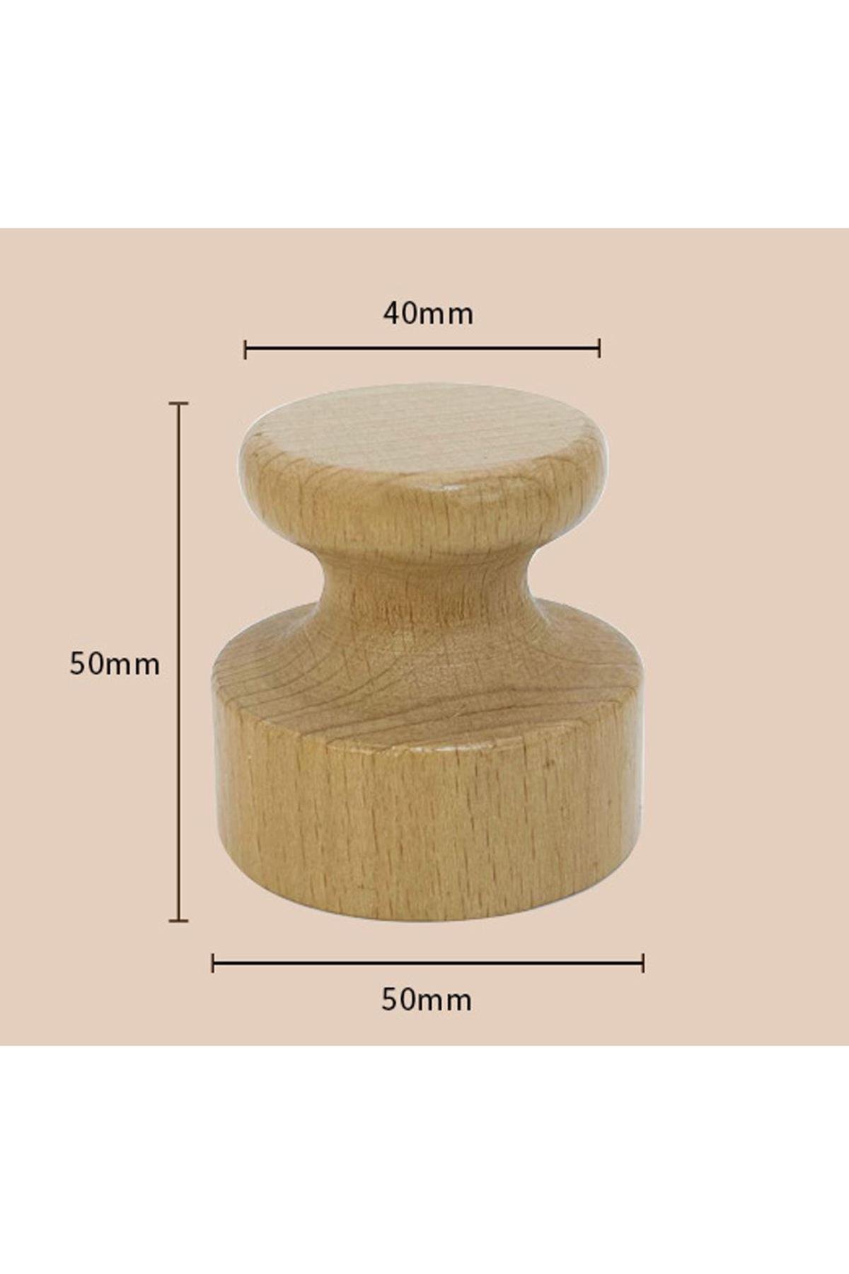 Kayın Ağacı Ahşap Mühür 50mm Çap Cilalı Yüzey Istampa Hediyeli