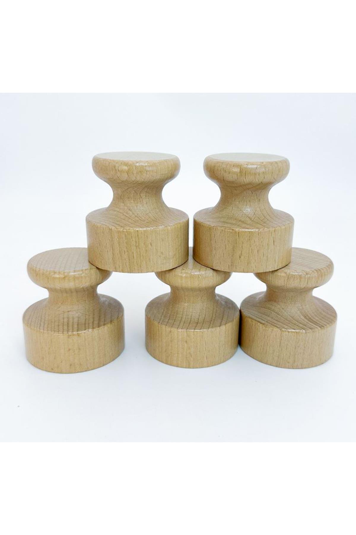 Kayın Ağacı Ahşap Mühür 50mm Çap Cilalı Yüzey Istampa Hediyeli