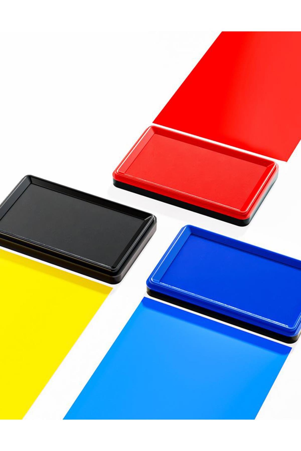 Kırmızı Mürekkepli Baskı Pedi Istampa Ofis Boyu 137*85mm Su Bazlı 