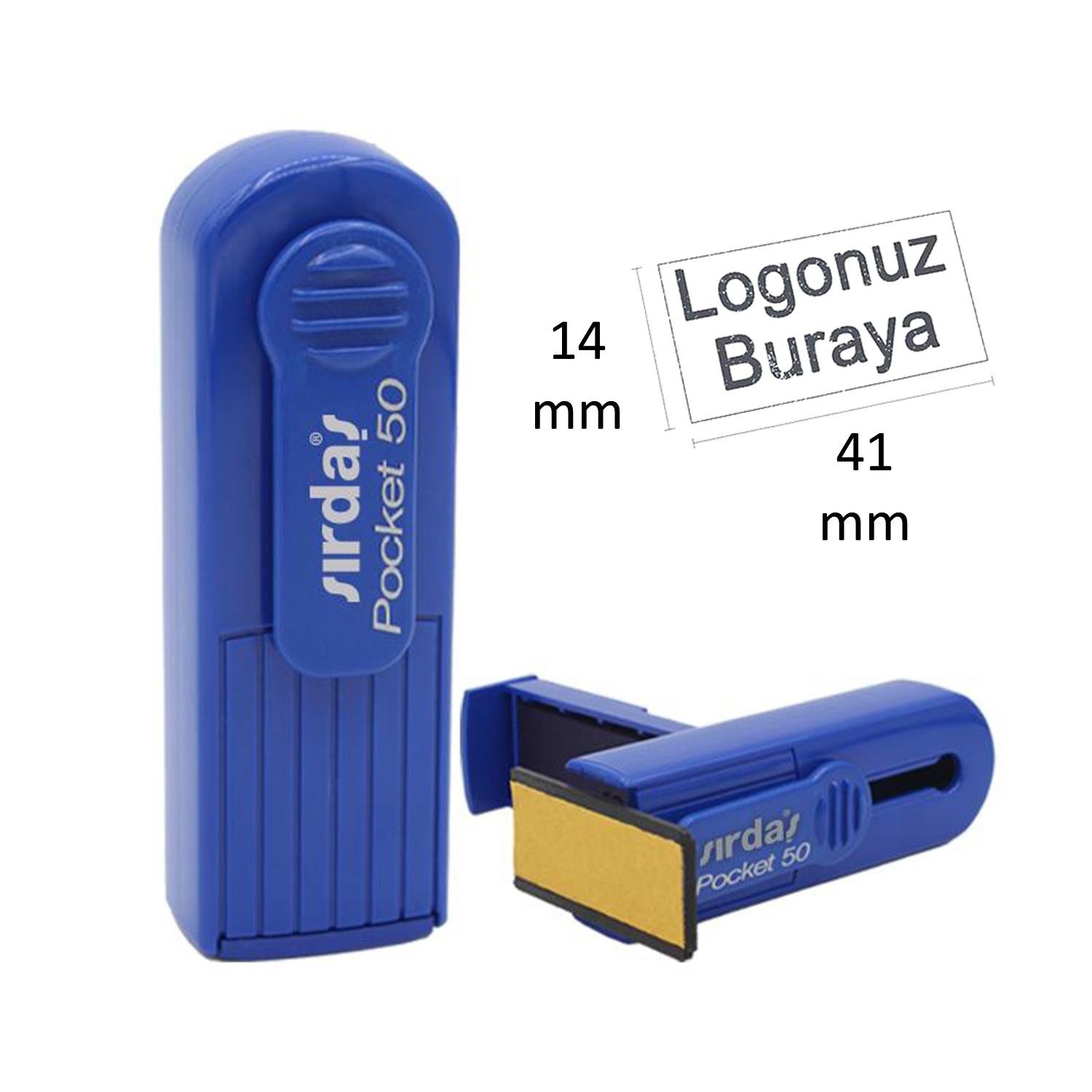 Kişiye Özel - Firma - Resmi Kaşe 14 x 41 mm Cep Kaşesi