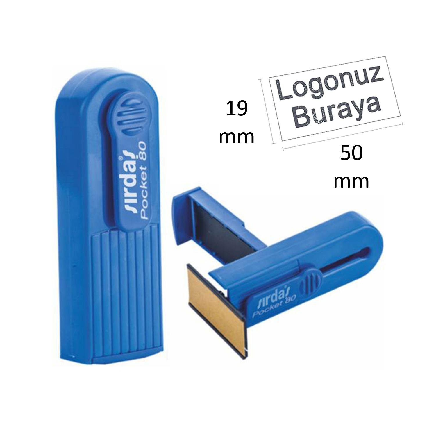 Kişiye Özel - Firma - Resmi Kaşe 19 x 50 mm Cep Kaşesi