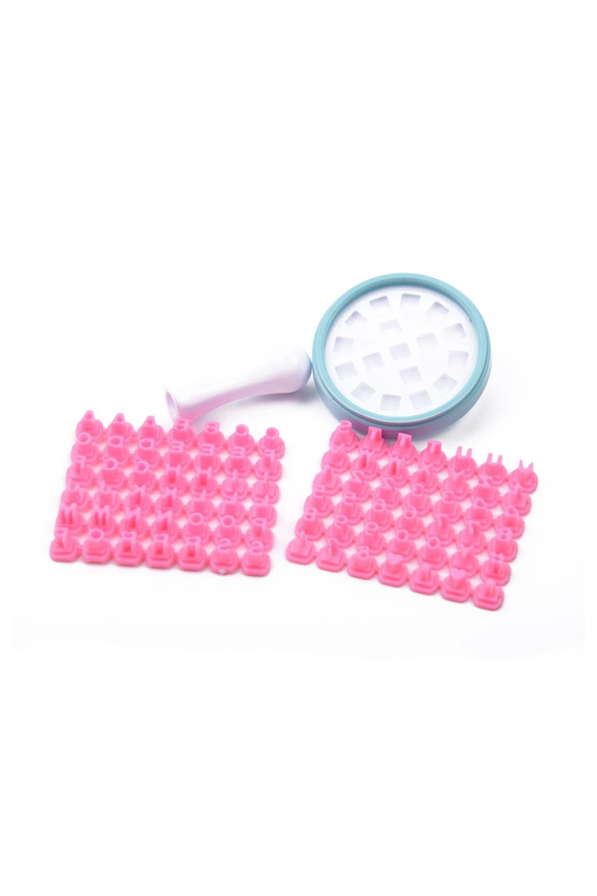 Kurabiye Bisküvi Hamur Dairesel 3D Baskı Harf Rakam Damga Seti