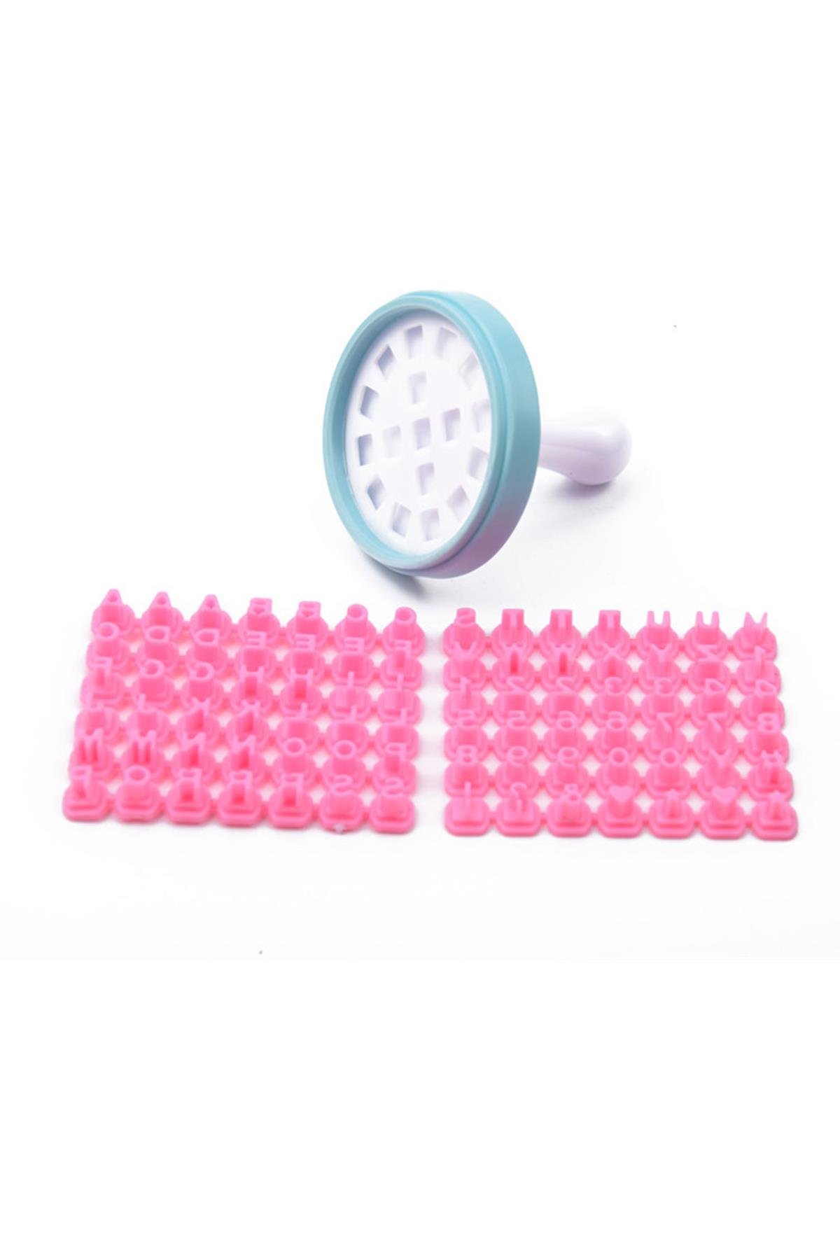 Kurabiye Bisküvi Hamur Dairesel 3D Baskı Harf Rakam Damga Seti