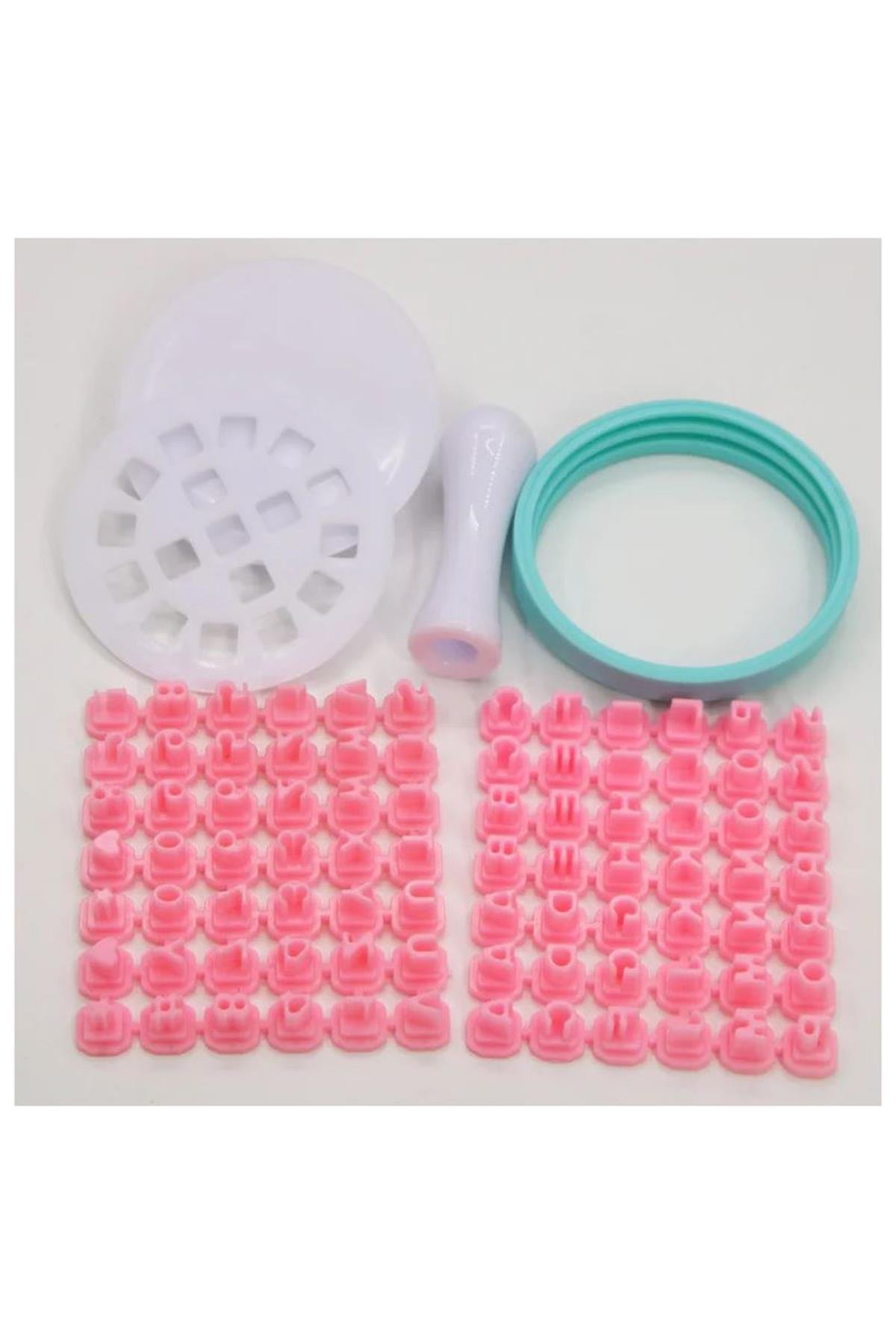 Kurabiye Bisküvi Hamur Dairesel 3D Baskı Harf Rakam Damga Seti