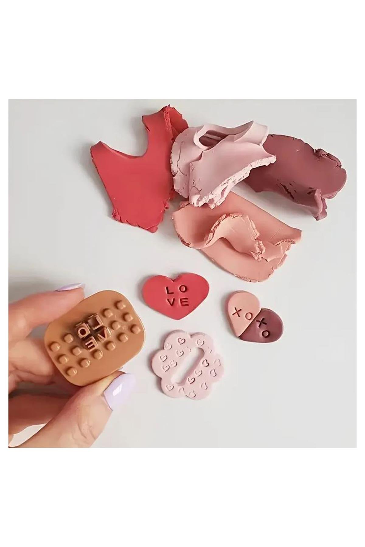 Kurabiye Bisküvi Hamur Kil Seramik 3D Baskı Alfabe Yazı Damga Seti