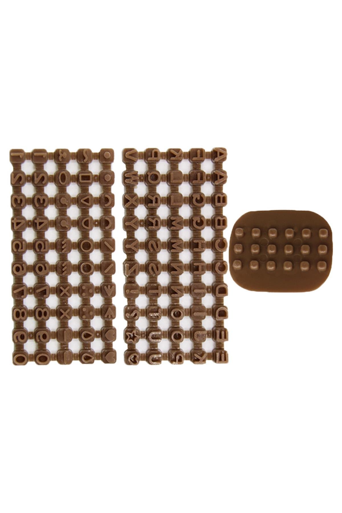 Kurabiye Bisküvi Hamur Kil Seramik 3D Baskı Alfabe Yazı Damga Seti