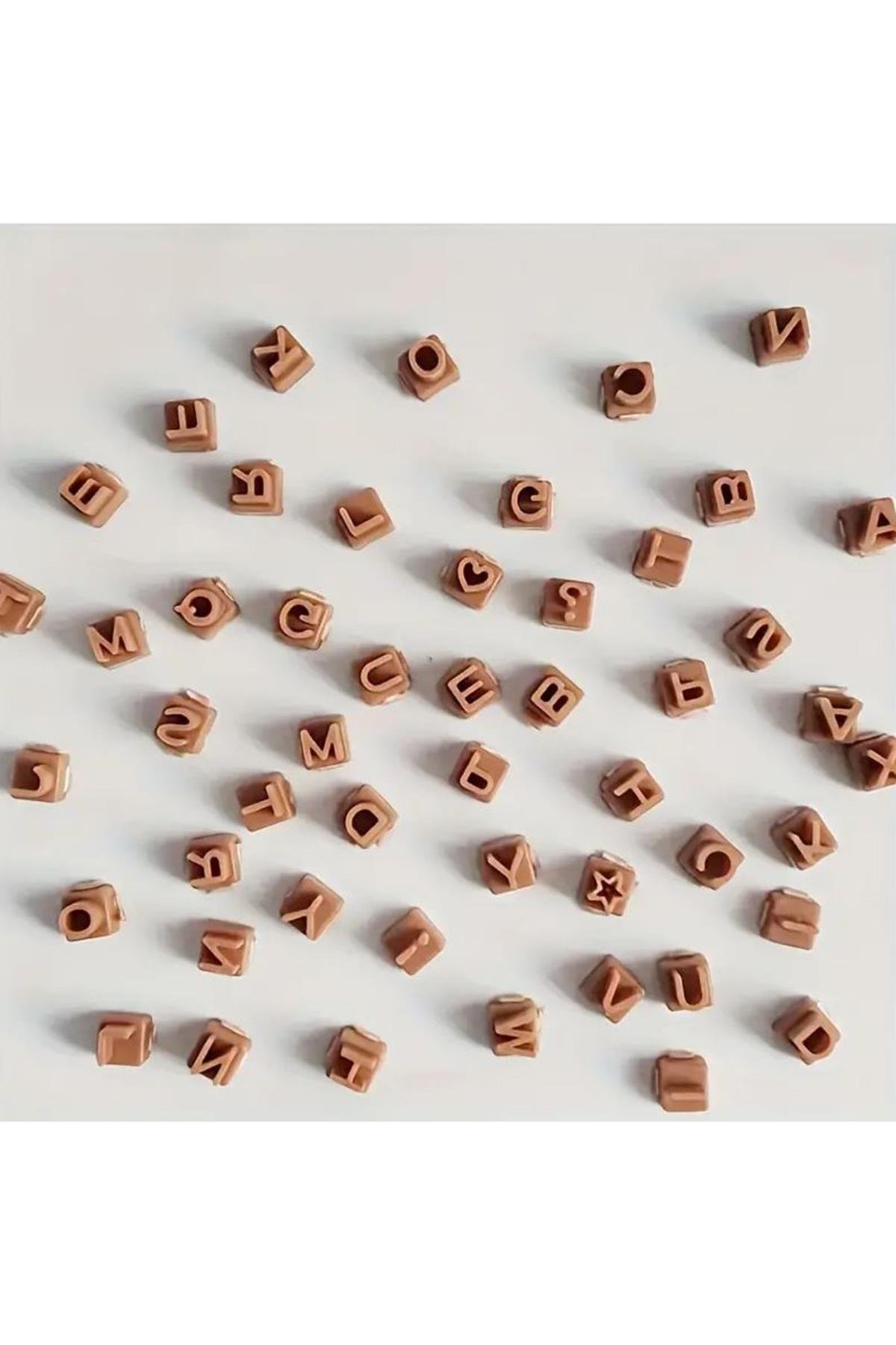 Kurabiye Bisküvi Hamur Kil Seramik 3D Baskı Alfabe Yazı Damga Seti