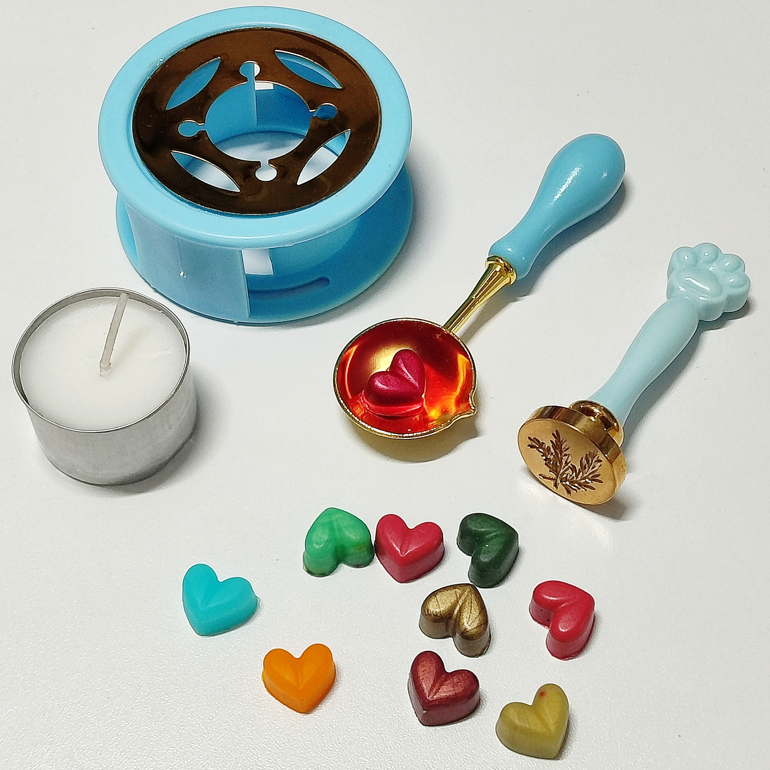 MAVİ PATİLİ MUM MÜHRÜ SETİ