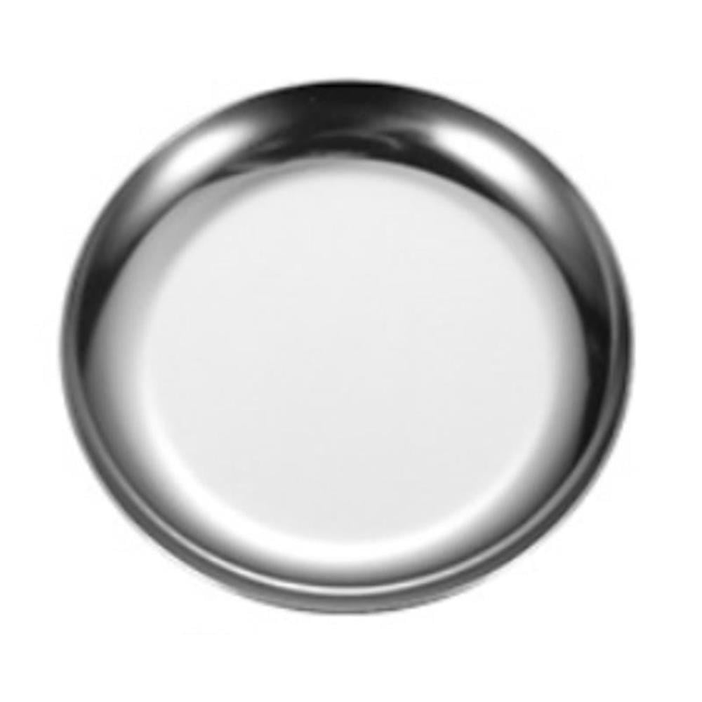 Mühür Mumu Çalışma Tepsisi Paslanmaz Çelik Yuvarlak 10x10cm