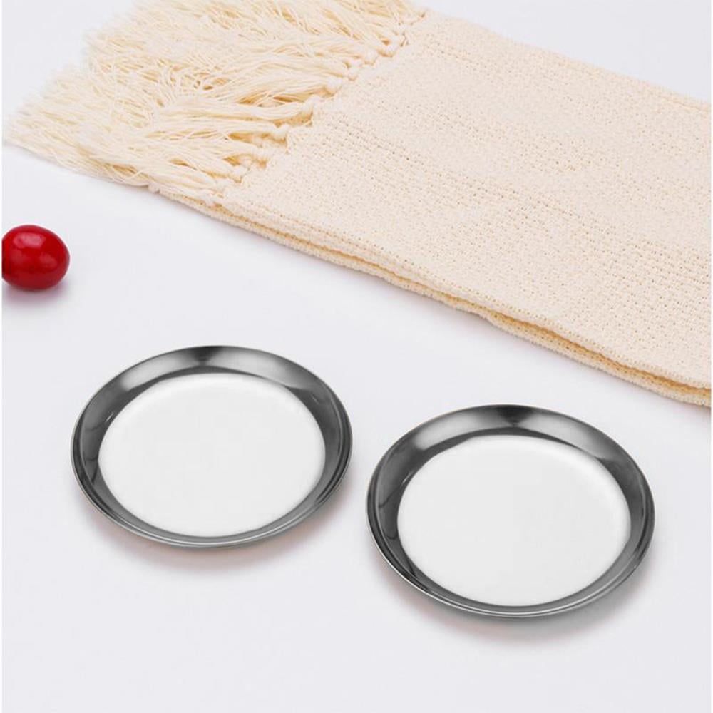 Mühür Mumu Çalışma Tepsisi Paslanmaz Çelik Yuvarlak 10x10cm