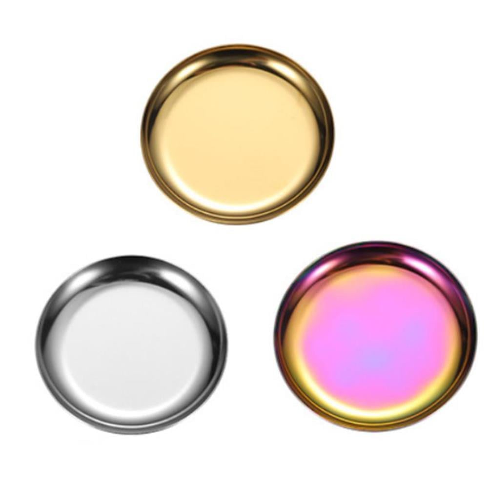 Mühür Mumu Çalışma Tepsisi Paslanmaz Çelik Yuvarlak 10x10cm